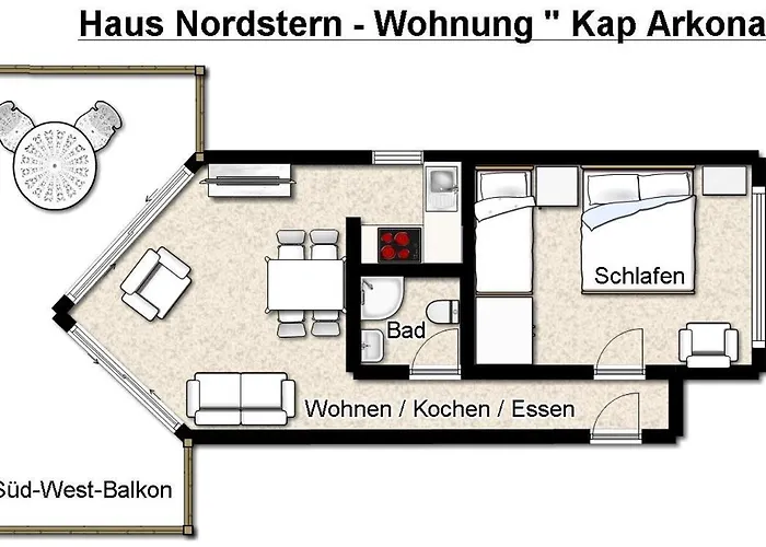 Haus Nordstern Kap Arkona 公寓